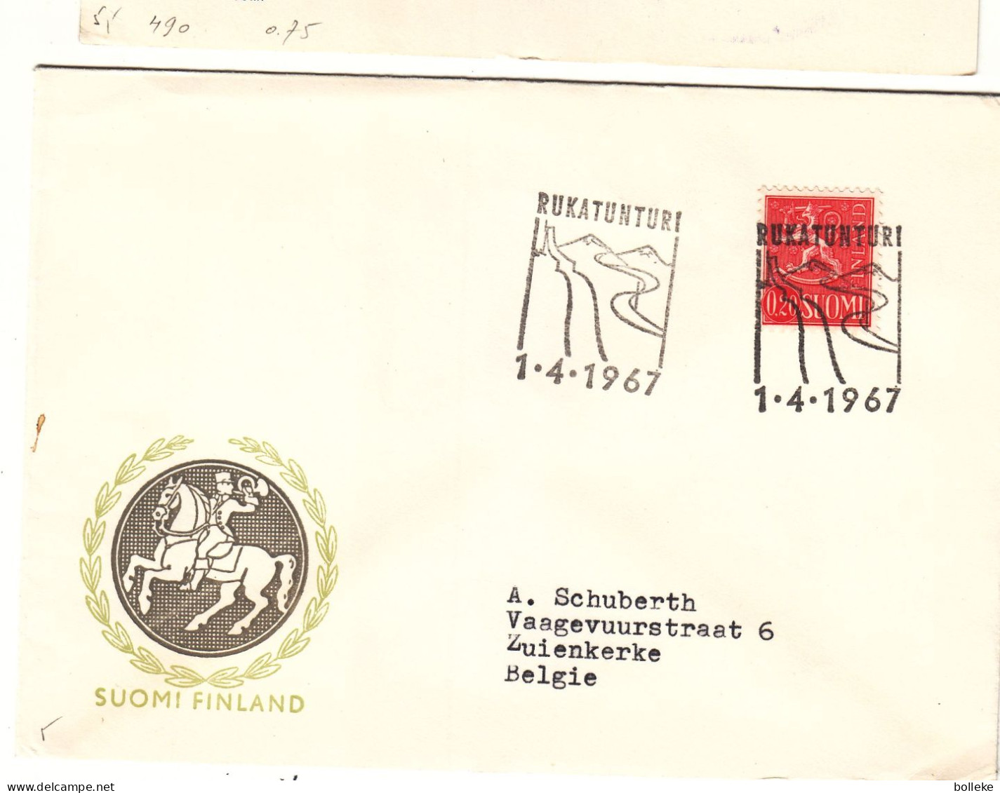 Finlande - Lettre De 1967 - Oblit Rukatunturi - - Briefe U. Dokumente