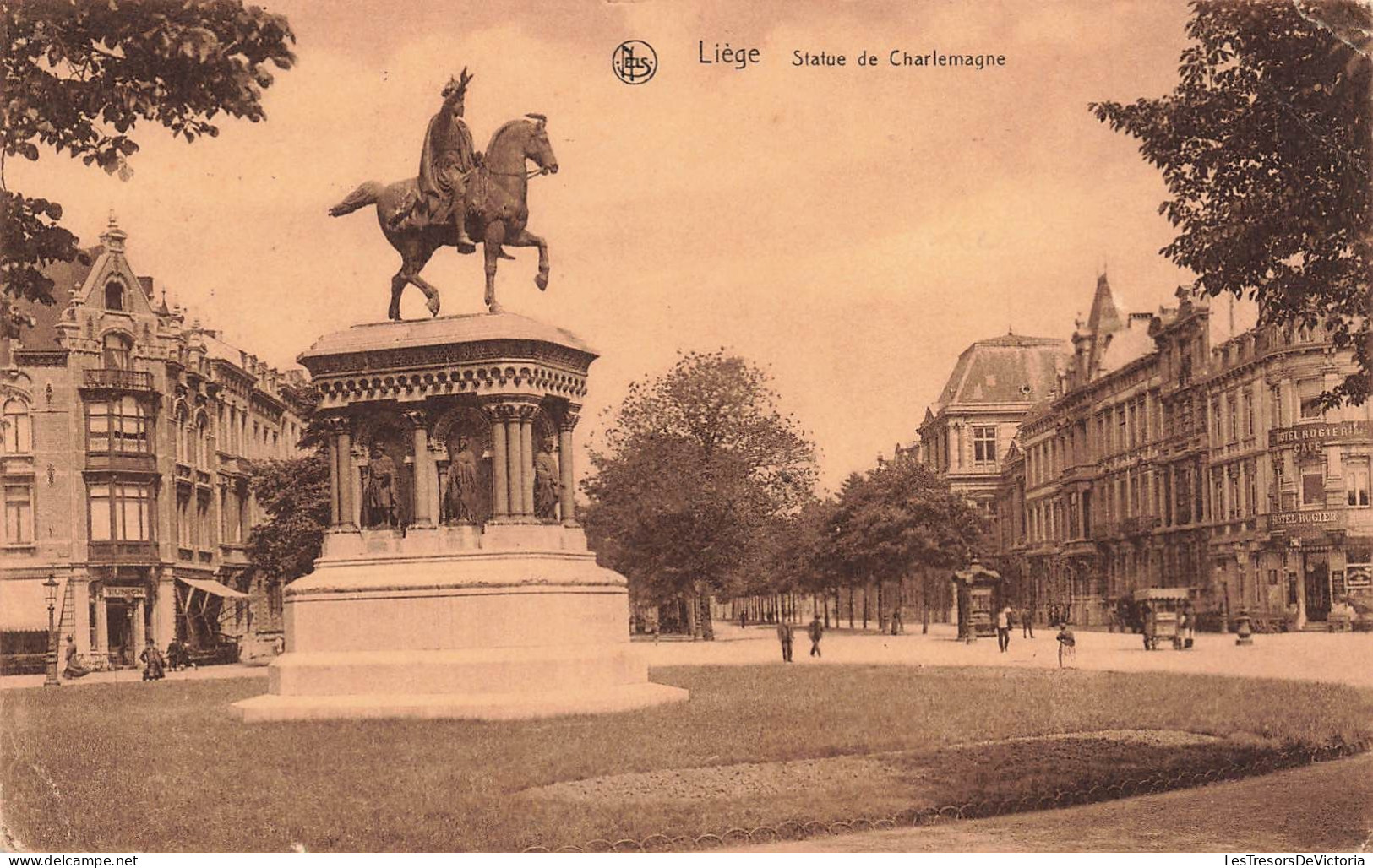 BELGIQUE - Liège - Statue De Charlemagne - Carte Postale Ancienne - Liège