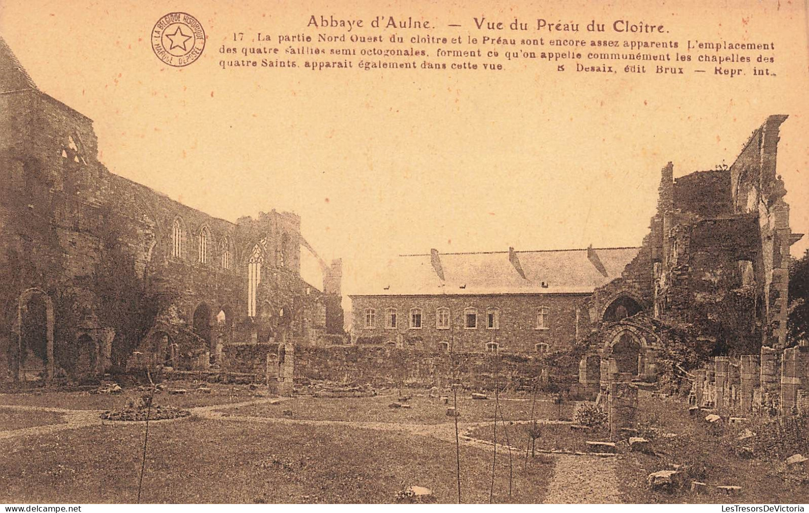 BELGIQUE - Thuin - Abbaye D'Aulne - Vue Du Préau Du Cloitre - Carte Postale Ancienne - Thuin