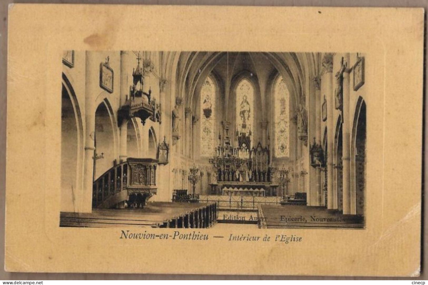 CPA 80 - NOUVION EN PONTHIEU - Intérieur De L'Eglise - TB PLAN EDIFICE RELGIEUX - Nouvion