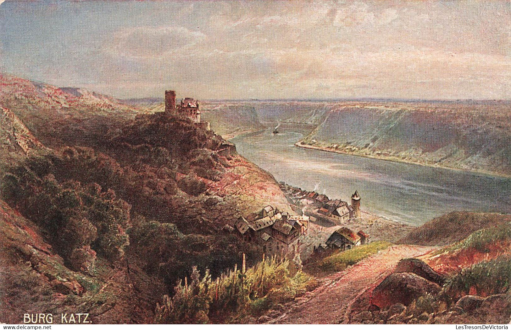 ALLEMAGNE - St Goar - Burg Katz  - Lac - Tableau - Carte Postale Ancienne - St. Goar