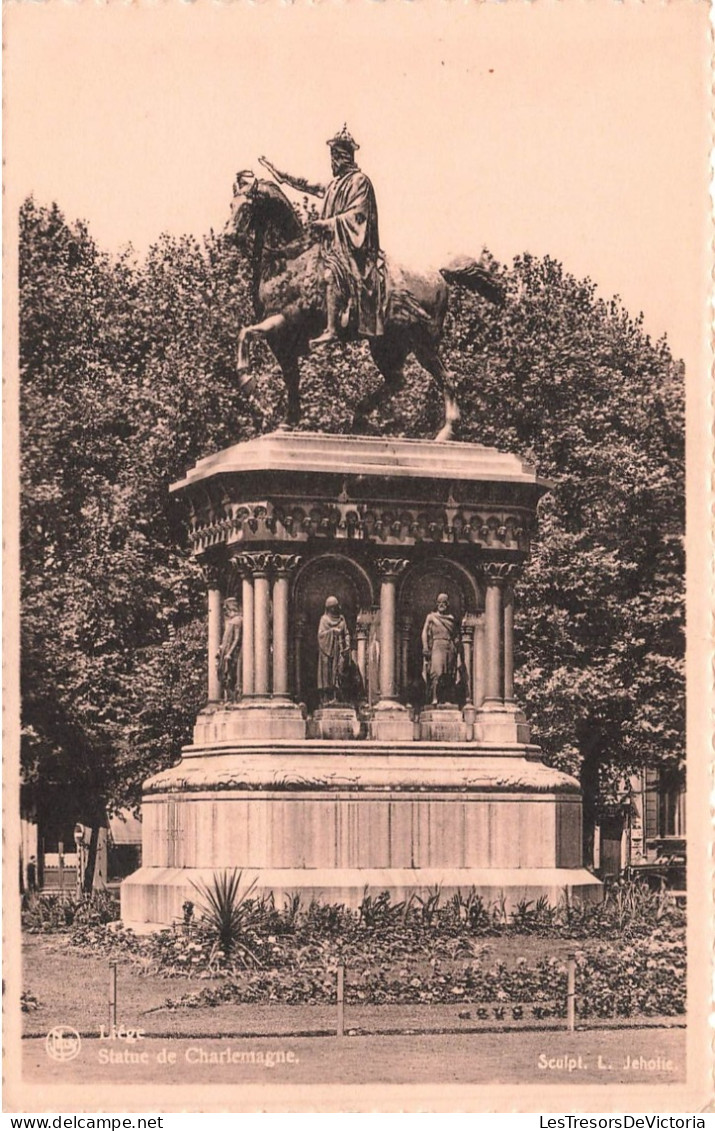 BELGIQUE - Liège - Statue De Charlemagne - Carte Postale Ancienne - Liege