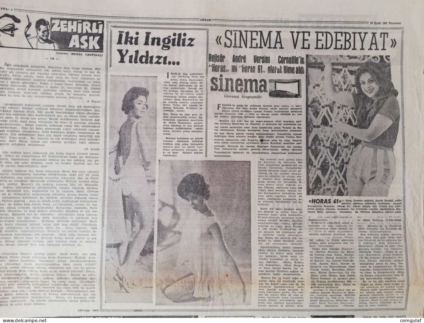 Akşam Newspaper 18 September 1961 (THE PRIME MINISTER OF THE REPUBLIC OF TURKEY, MENDERES,WAS EXECUTED ) - Trödler & Sammler