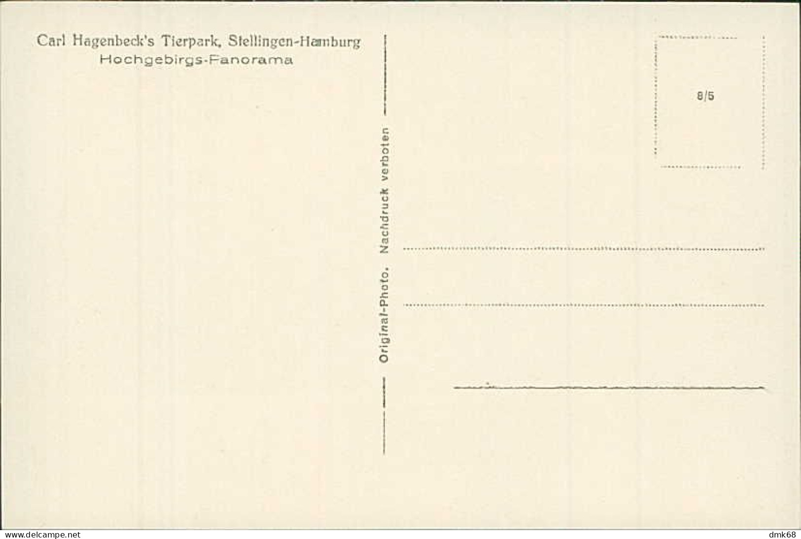 HAMBURG / STELLINGEN - CARL HAGENBECK'S TIERPARK - HOCHGEBIRGS - PANORAMA -  1930s (16888) - Stellingen