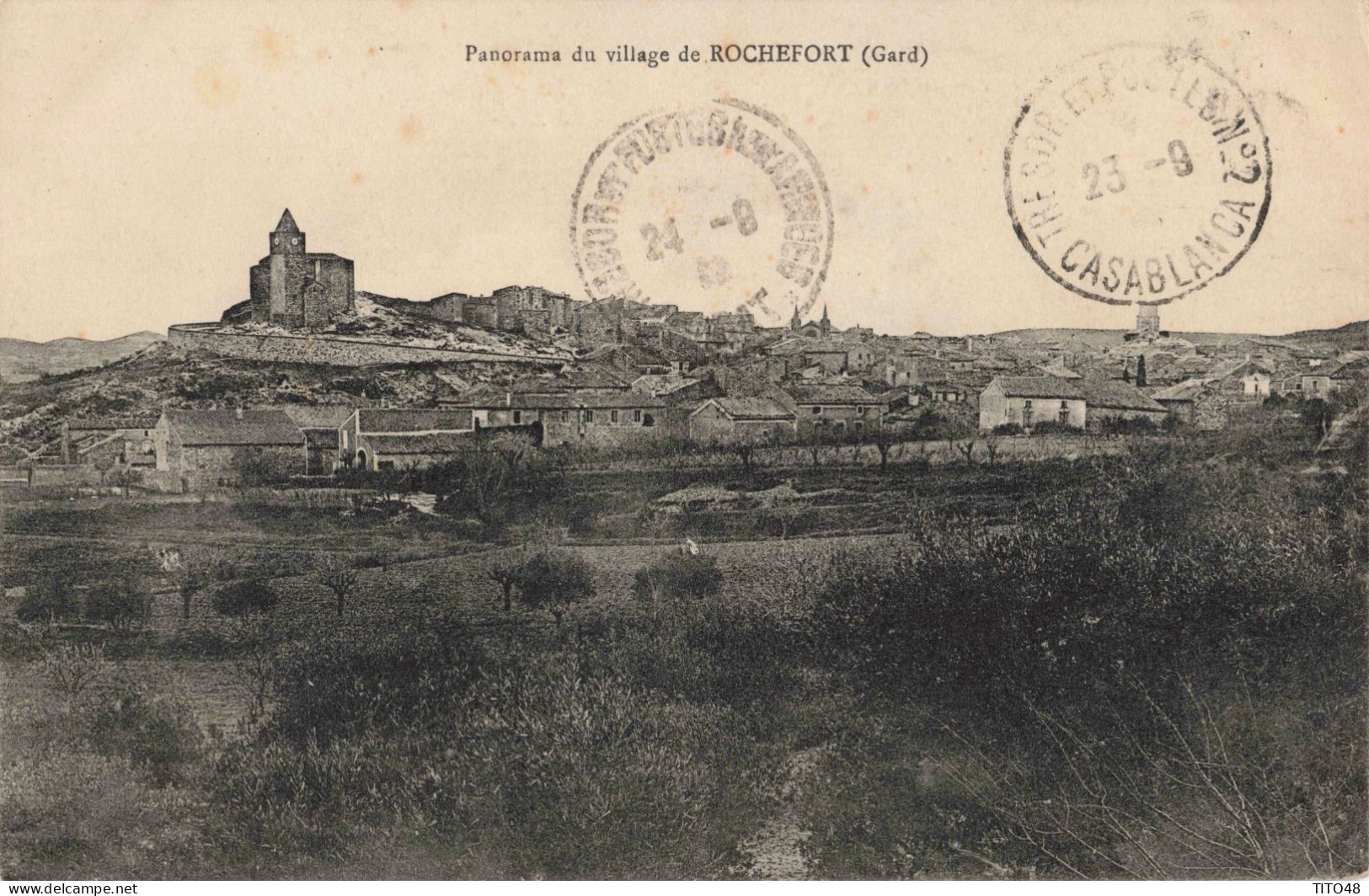 CP-EURO-France - 30 GARD - ROCHEFORT,  Panorama Du Village - Rochefort-du-Gard