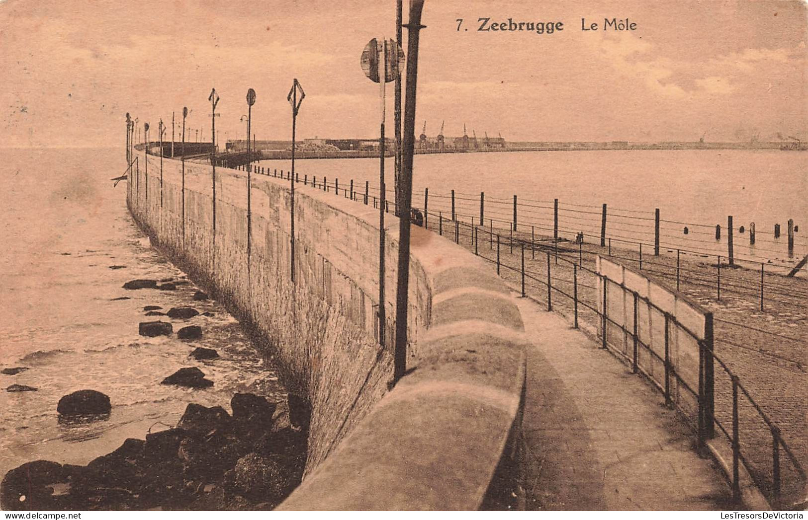 BELGIQUE - Zeebrugge - Le Môle - Pont  - Carte Postale Ancienne - Zeebrugge