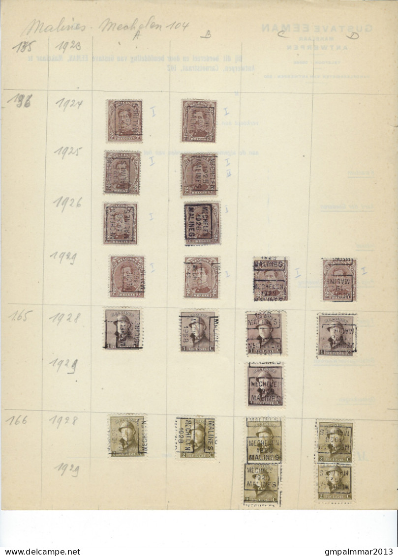 LIKWIDATIE MECHELEN / MALINES + (station) Met RIJKSWAPEN , PELLENS , HOUYOUX , HERALDIEKE LEEUW , ORVAL Enz.. !  LOT 298 - Otros & Sin Clasificación