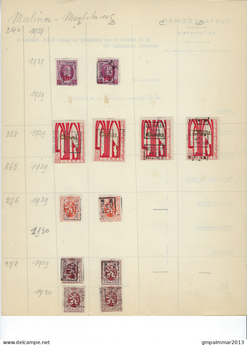 LIKWIDATIE MECHELEN / MALINES + (station) Met RIJKSWAPEN , PELLENS , HOUYOUX , HERALDIEKE LEEUW , ORVAL Enz.. !  LOT 298 - Autres & Non Classés