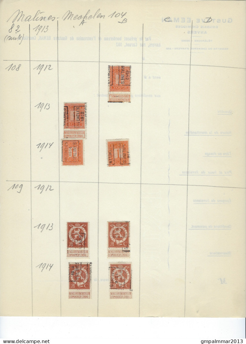 LIKWIDATIE MECHELEN / MALINES + (station) met RIJKSWAPEN , PELLENS , HOUYOUX , HERALDIEKE LEEUW , ORVAL enz.. !  LOT 298