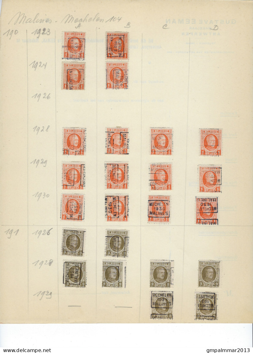 LIKWIDATIE MECHELEN / MALINES + (station) met RIJKSWAPEN , PELLENS , HOUYOUX , HERALDIEKE LEEUW , ORVAL enz.. !  LOT 298