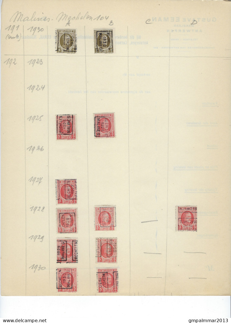 LIKWIDATIE MECHELEN / MALINES + (station) met RIJKSWAPEN , PELLENS , HOUYOUX , HERALDIEKE LEEUW , ORVAL enz.. !  LOT 298