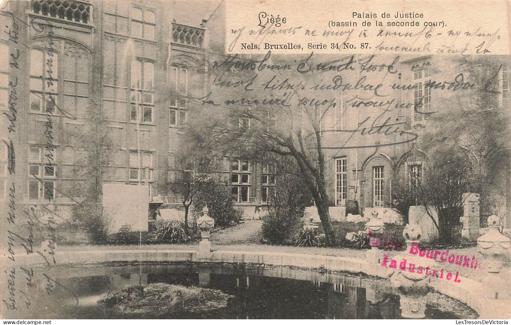 BELGIQUE - Liège - Palais De Justice (bassin De La Seconde Cour) - Carte Postale Ancienne - Luik