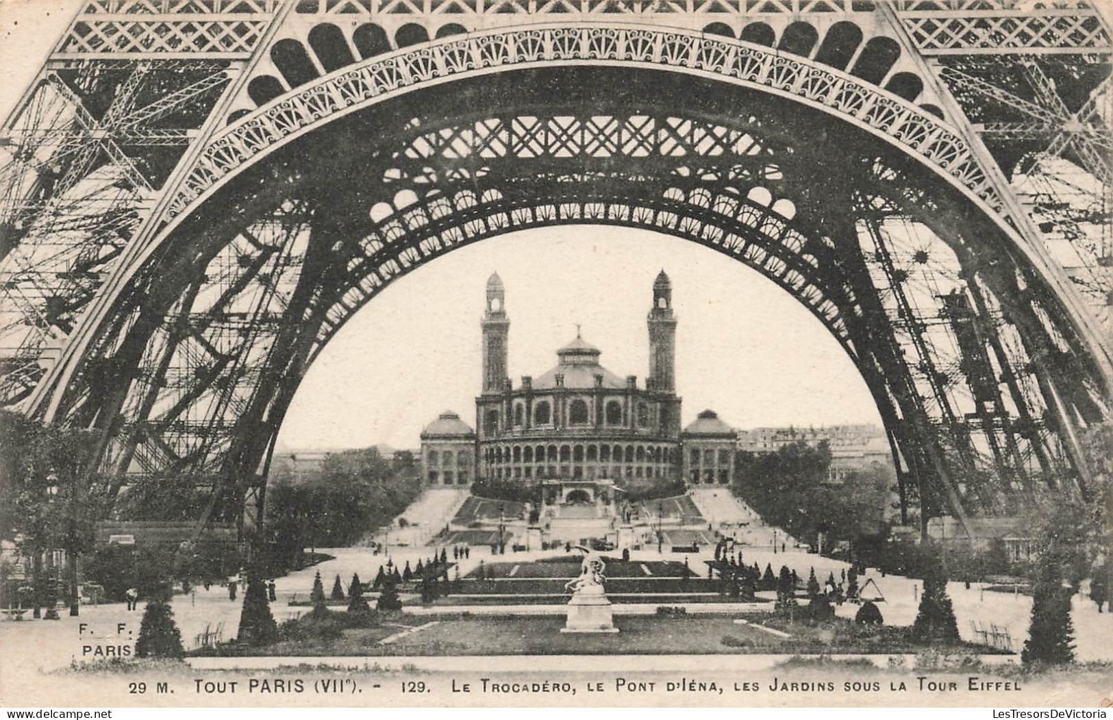 FRANCE - Paris - Le Trocadéro - Le Pont D'Iéna - Les Jardins Sous La Tour Eiffel - Carte Postale Ancienne - Eiffelturm