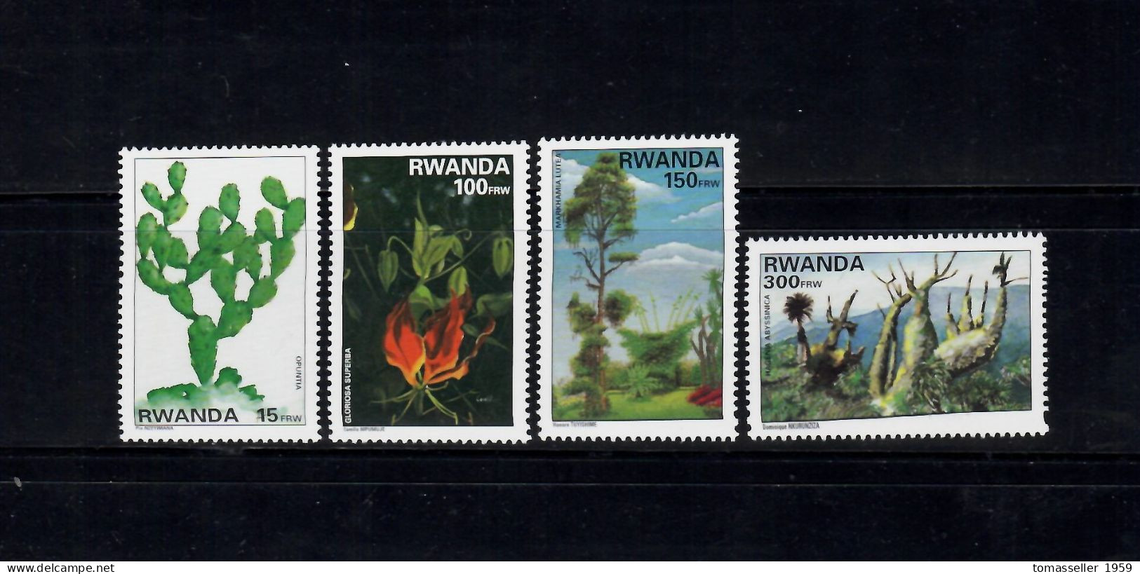 Rwanda-  1995 Native Plants.4v.MNH** - Nuevos