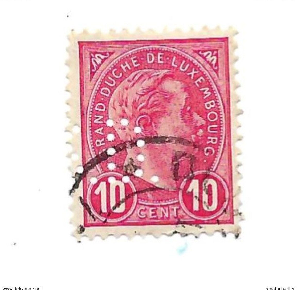 Perforé (perfin)  "CD " Sur Grand Duc Adolphe. - Used Stamps