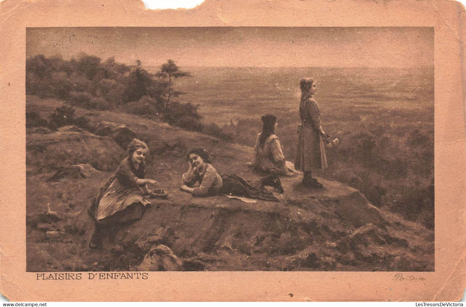 ENFANTS - Plaisirs D'enfants - Tableau - Scène - Carte Postale Ancienne - Escenas & Paisajes