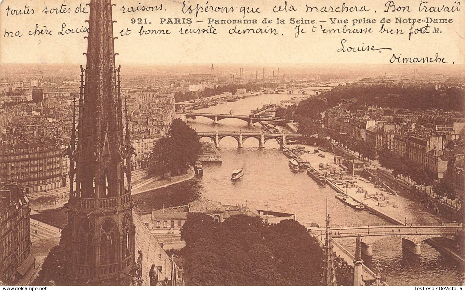 FRANCE - Paris - Panorama De La Seine - Vue Prise De Notre-Dame - Carte Postale Ancienne - Notre Dame Von Paris