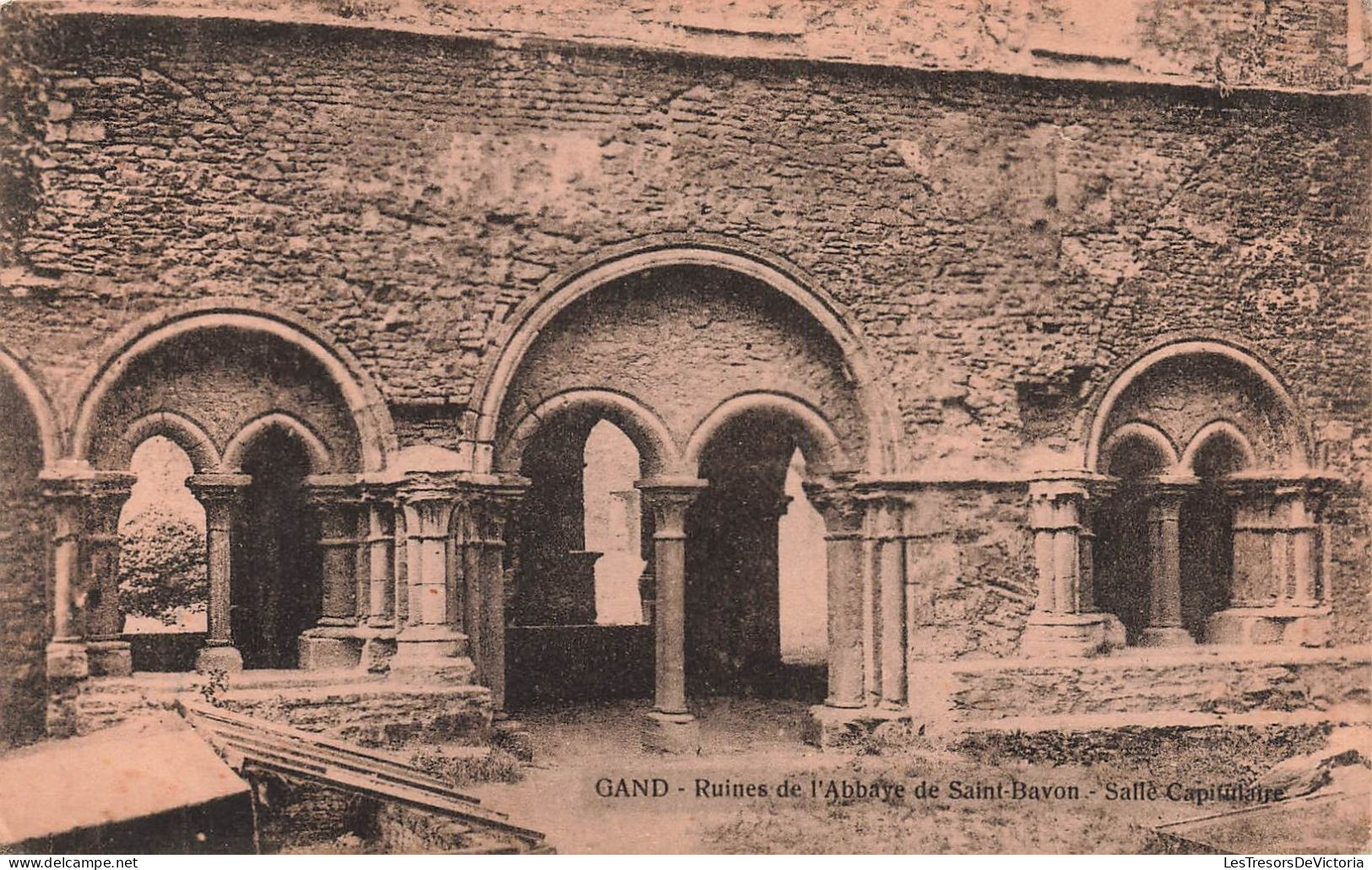 BELGIQUE - Gand - Ruines De L'Abbaye De Saint Bavon - Salle Capitulaire - Carte Postale Ancienne - Gent