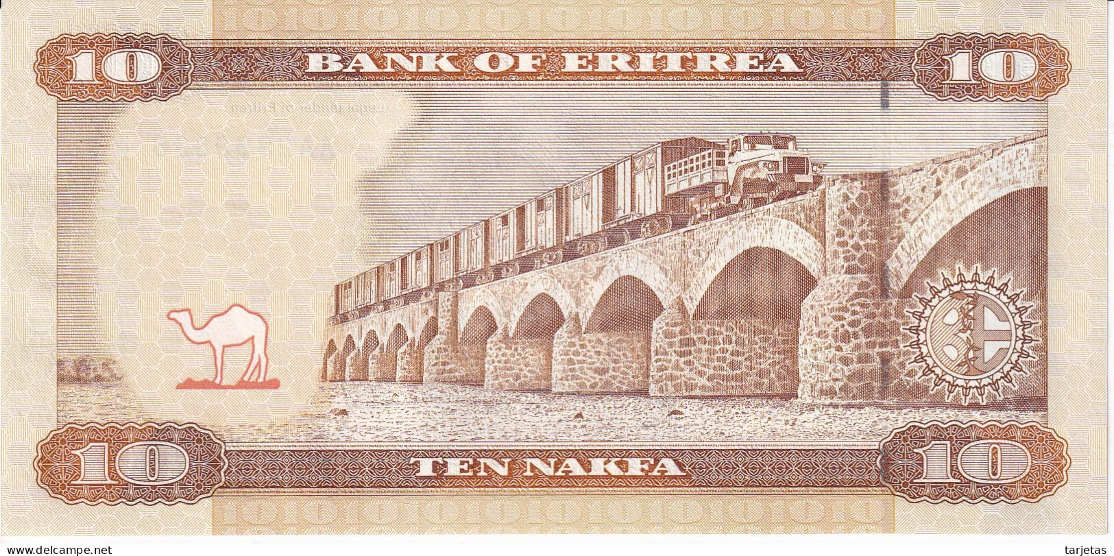 BILLETE DE ERITREA DE 10 NAFKA DEL AÑO 2012 SIN CIRCULAR (UNC) (BANK NOTE) - Eritrea