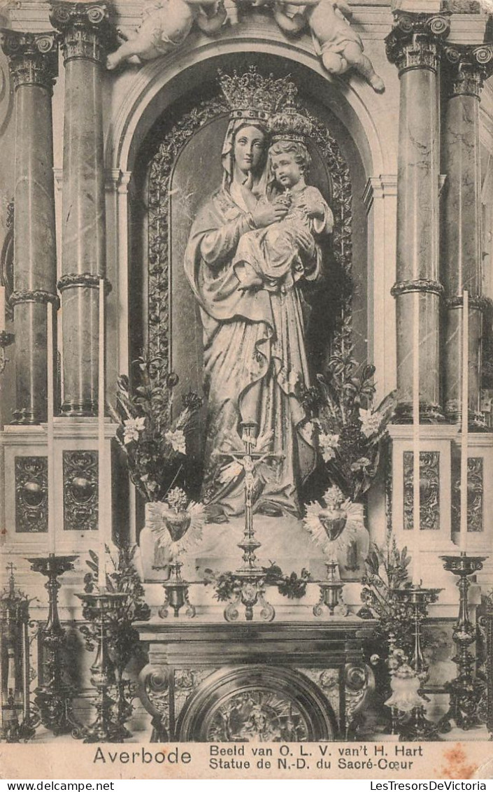 BELGIQUE - Averbode - Statue De ND Du Sacré Coeur - Carte Postale Ancienne - Scherpenheuvel-Zichem