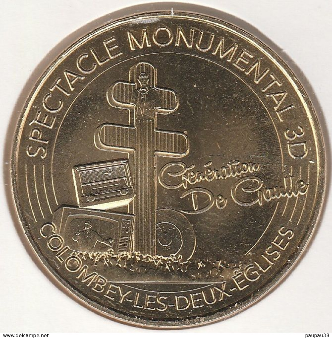 MONNAIE DE PARIS 2016 - 52 COLOMBEY-LES-DEUX-EGLISES Spectacle Monumantal 3D- Colombey-les-deux-Eglises - 2016