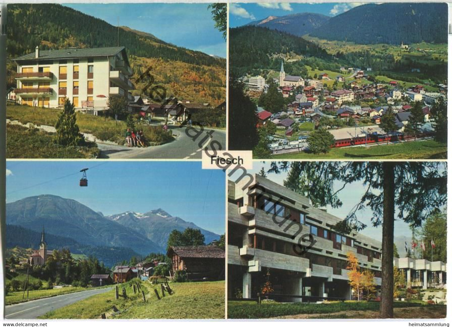 Fiesch - Dorfeingang - Eggishornbahn - Verlag Klopfenstein Adelboden - Fiesch