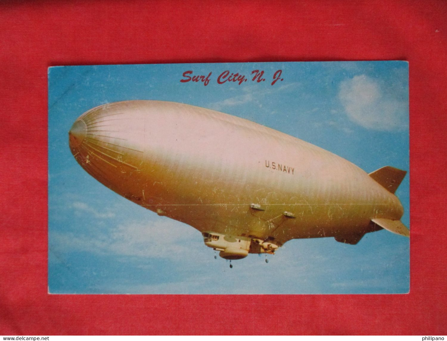 Zeppelin.  US Navy. Surf City NJ.     Ref 6238 - Dirigeables