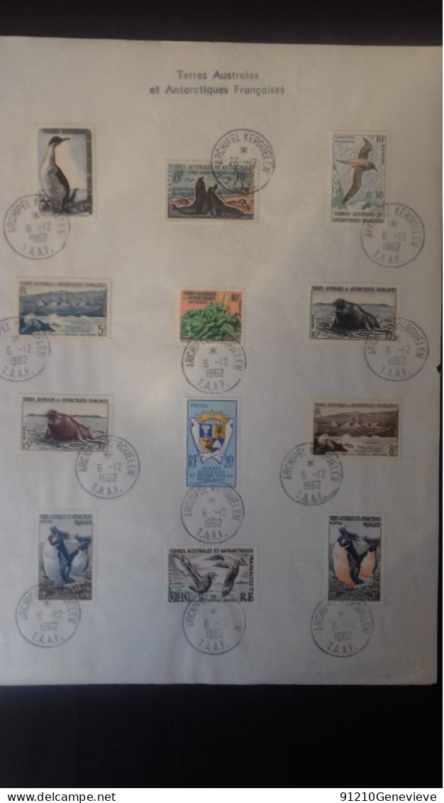 TERRES AUSTRALES ET ANTARTIQUES  (TAAF)  Oblitérés Sur  3 Feuilles  Différentes  (LOT) - Used Stamps