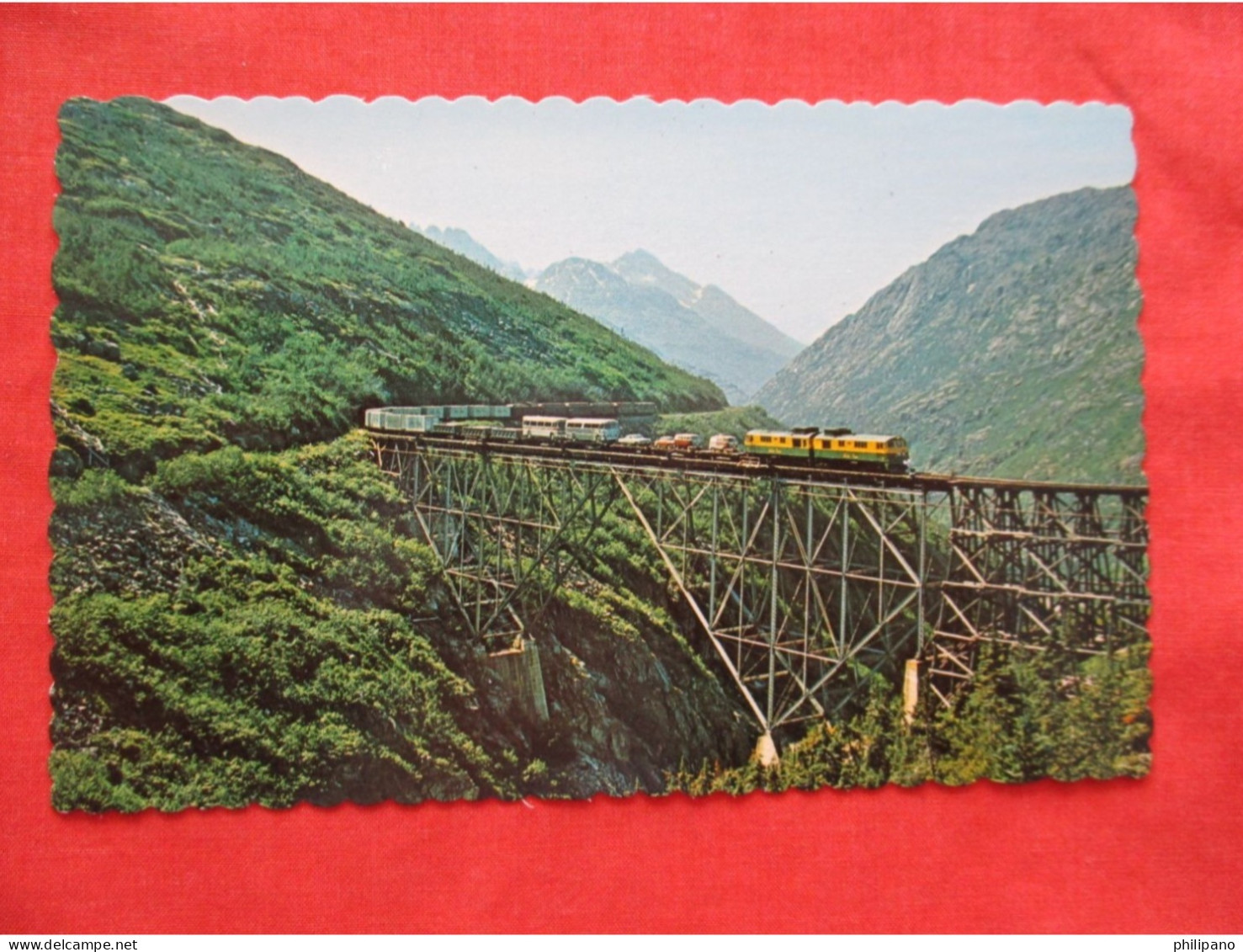 Train On High Mountain Bridge.   Canada > Yukon   Ref 6238 - Yukon