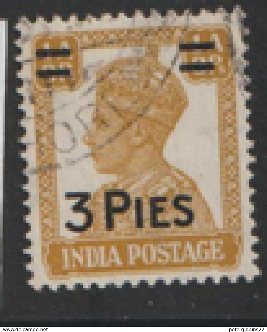 India 1946 SG 157  Overprinted 3 PIES  Fine Used - 1936-47 Koning George VI