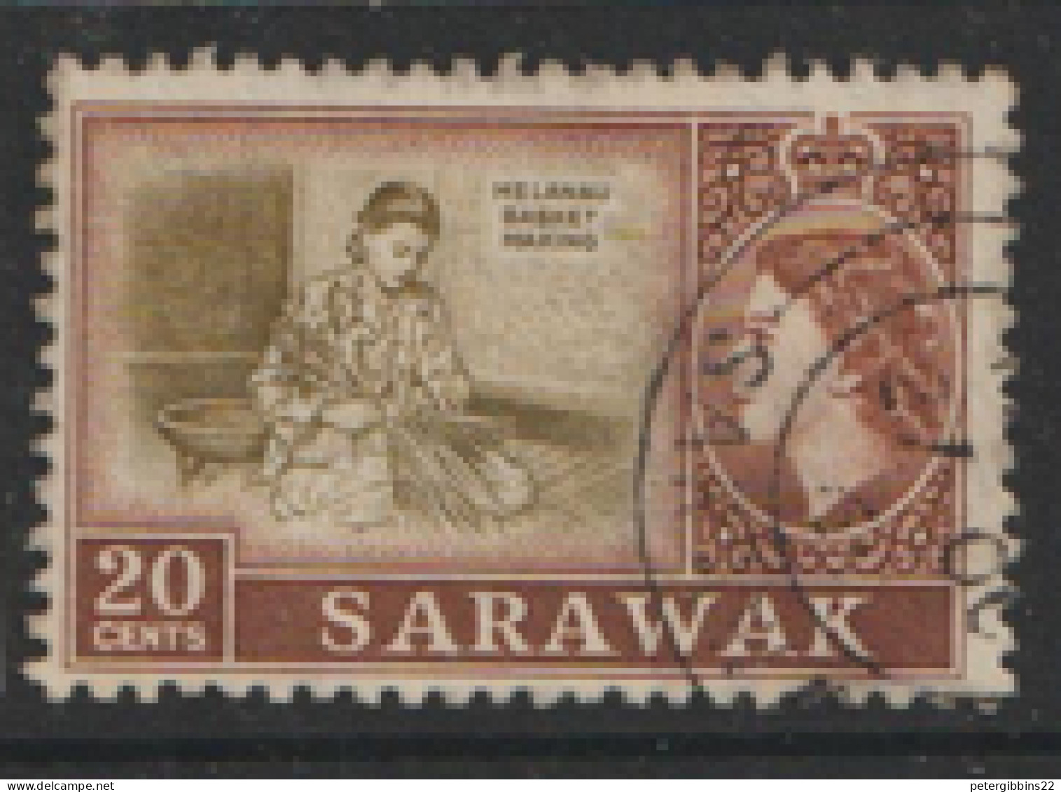 Sarawak 1955   SG196  20c   Fine Used - Sarawak (...-1963)