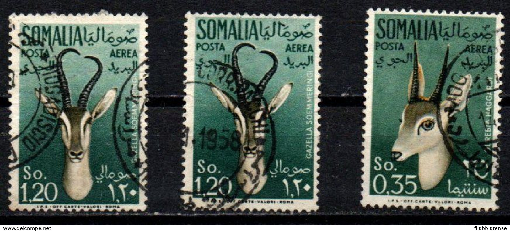 1955 - Italia - Somalia AFIS PA 26 + PA 30 X 2 Animali   ------- - Somalië (AFIS)