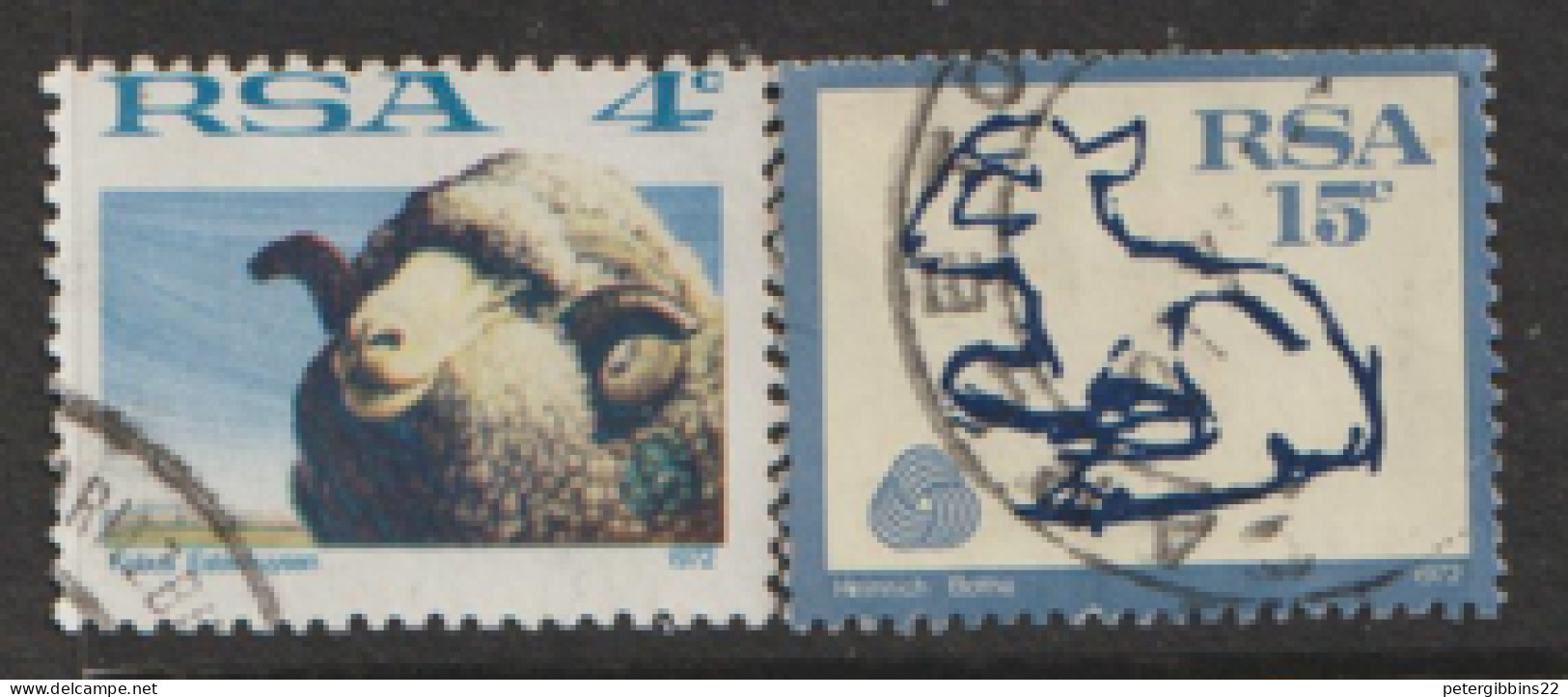 South Africa  1972  SG 310-1  Sheep   Fine Used - Zuid-Soedan