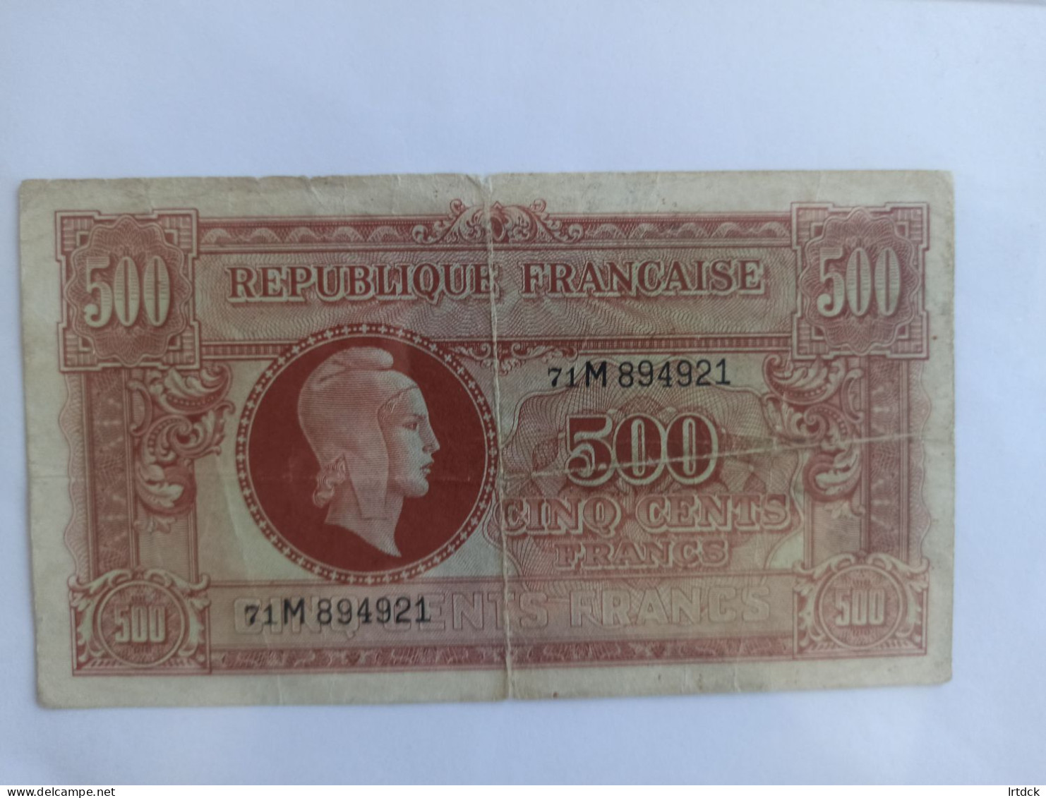 France 500 Francs Marianne 1944 - 1943-1945 Marianna