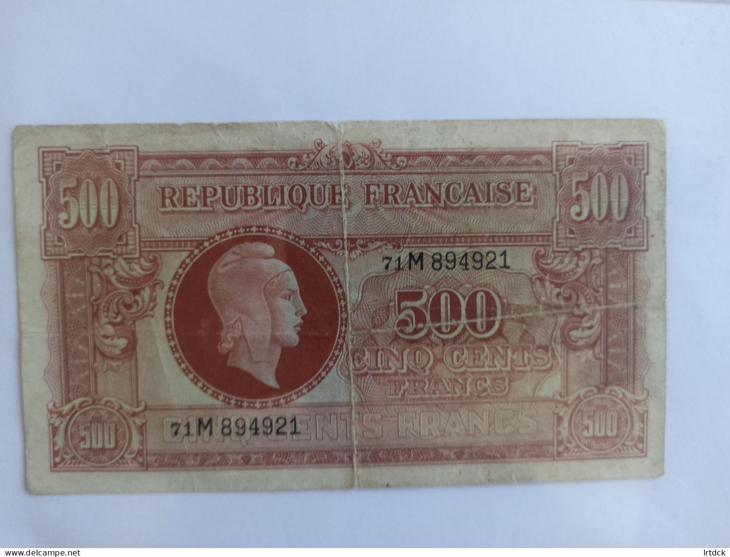 France 500 Francs Marianne 1944 - 1943-1945 Maríanne