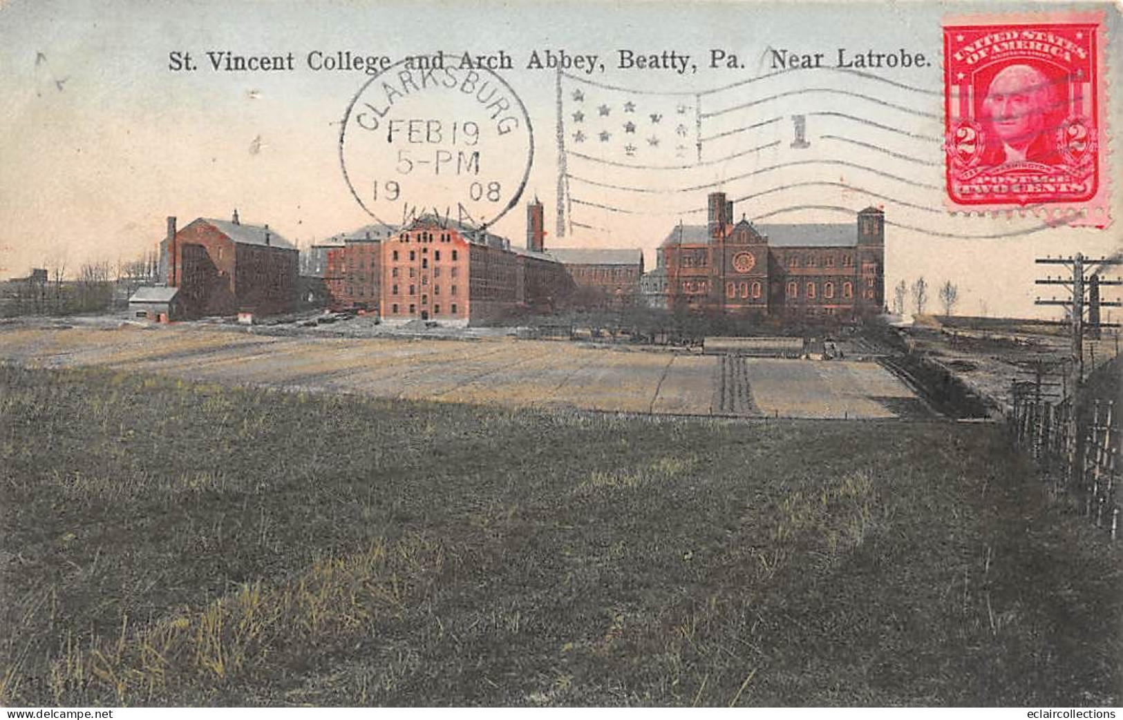 U.S.A  .   Pennsylvania   St Vincent College And  Arch Abbey. Beatty  Pa  Near Latrobe    (voir Scan) - Sonstige & Ohne Zuordnung