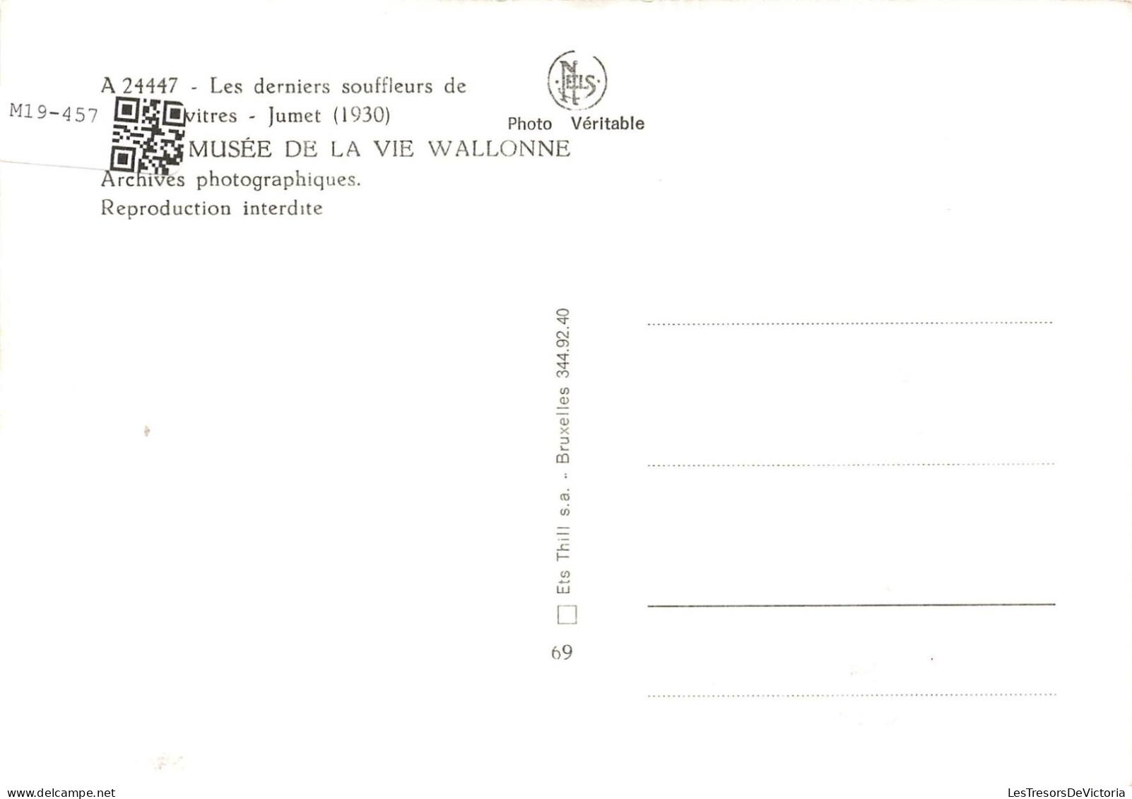 BELGIQUE - Jumet - Les Derniers Souffleurs De Vitre - Musée De La Vie Wallonne - Carte Postale Ancienne - Charleroi