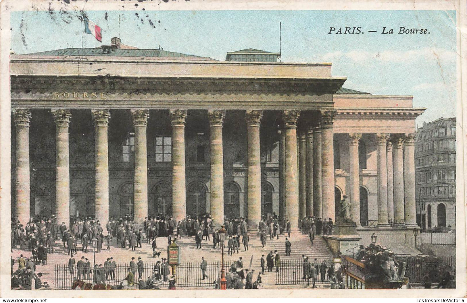 FRANCE - Paris - La Bourse - Colorisé - Animé - Carte Postale Ancienne - Autres Monuments, édifices