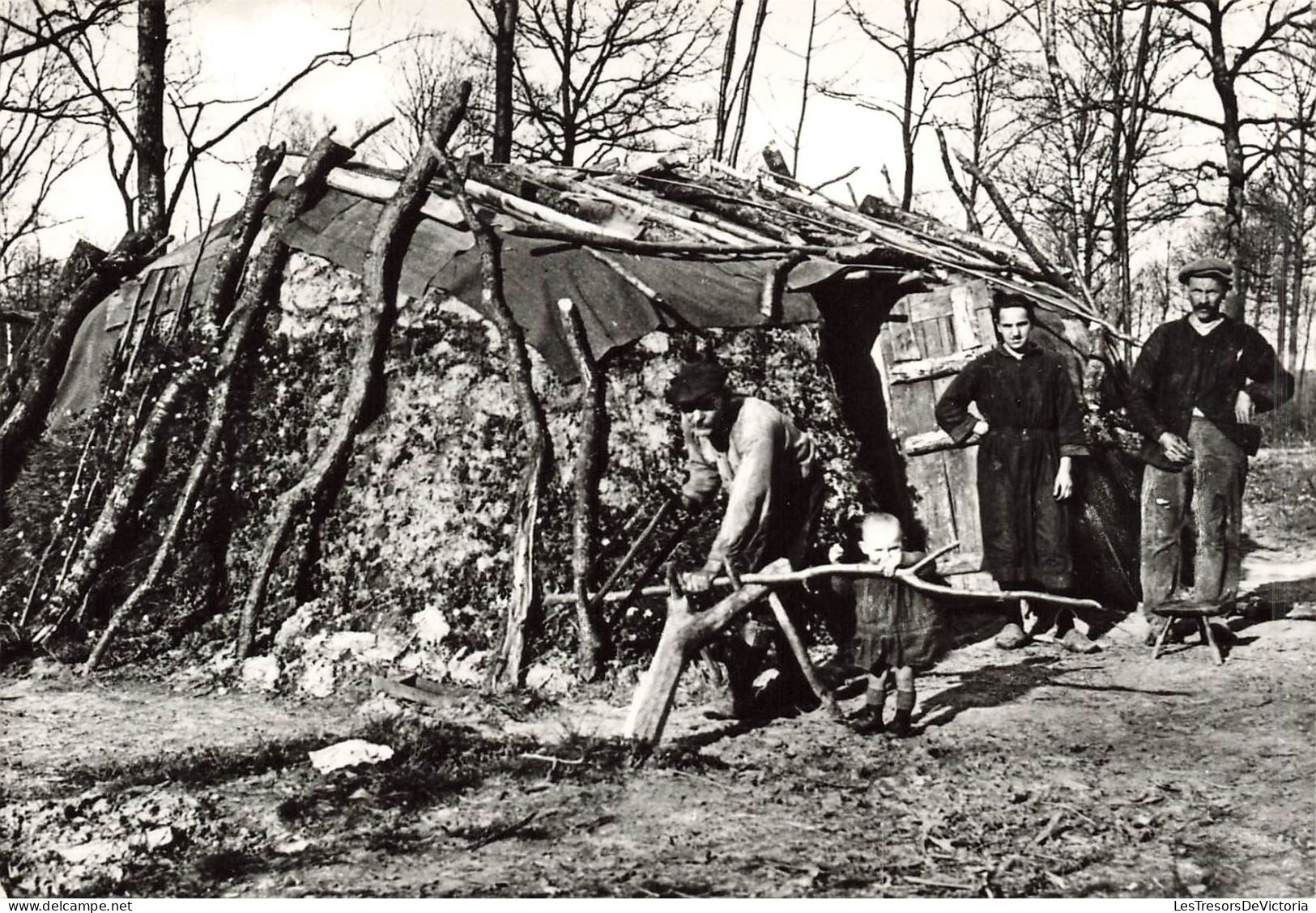 BELGIQUE - Fagne De Chimay - Hutte De Bûcherons - Carte Postale Ancienne - Chimay