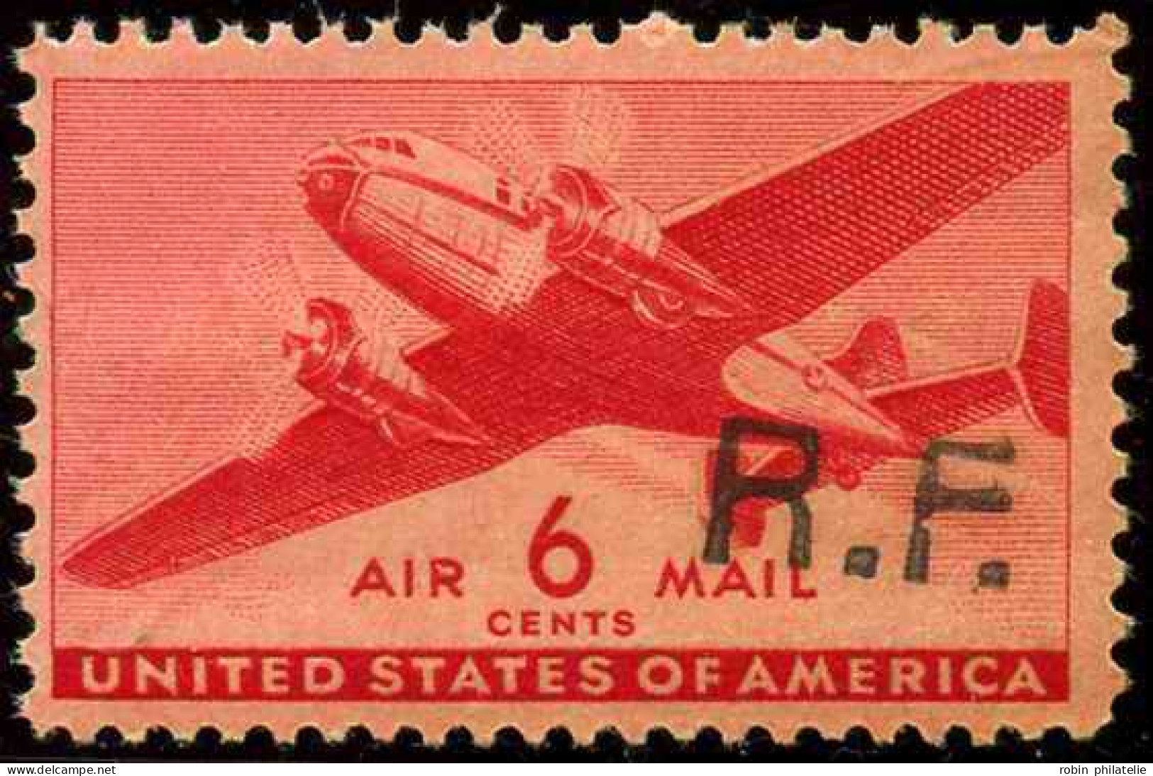 France Poste Aérienne Militaire N°24 6c Rouge Casablanca Type II(signé Calves)  Qualité:** - Military Airmail