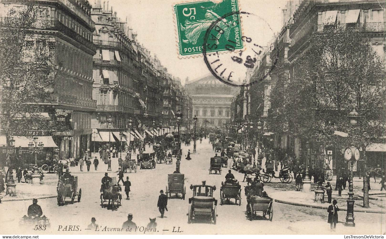 FRANCE - Paris - L'Avenue De L'Opéra - Animé - Carte Postale Ancienne - Plazas