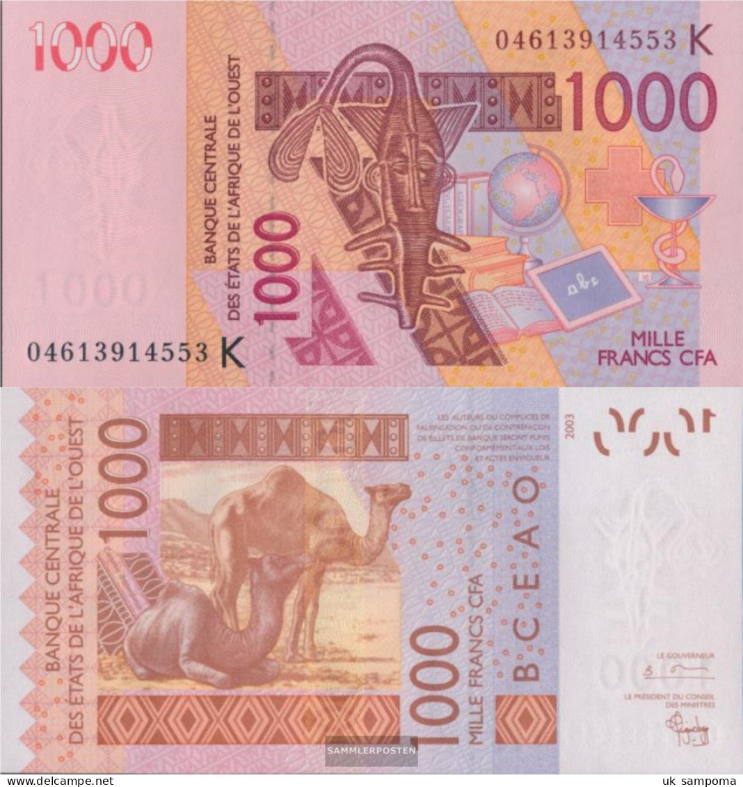 Senegal Pick-numBer: 715K B, Signature 32 Uncirculated 2004 1.000 Francs - Senegal