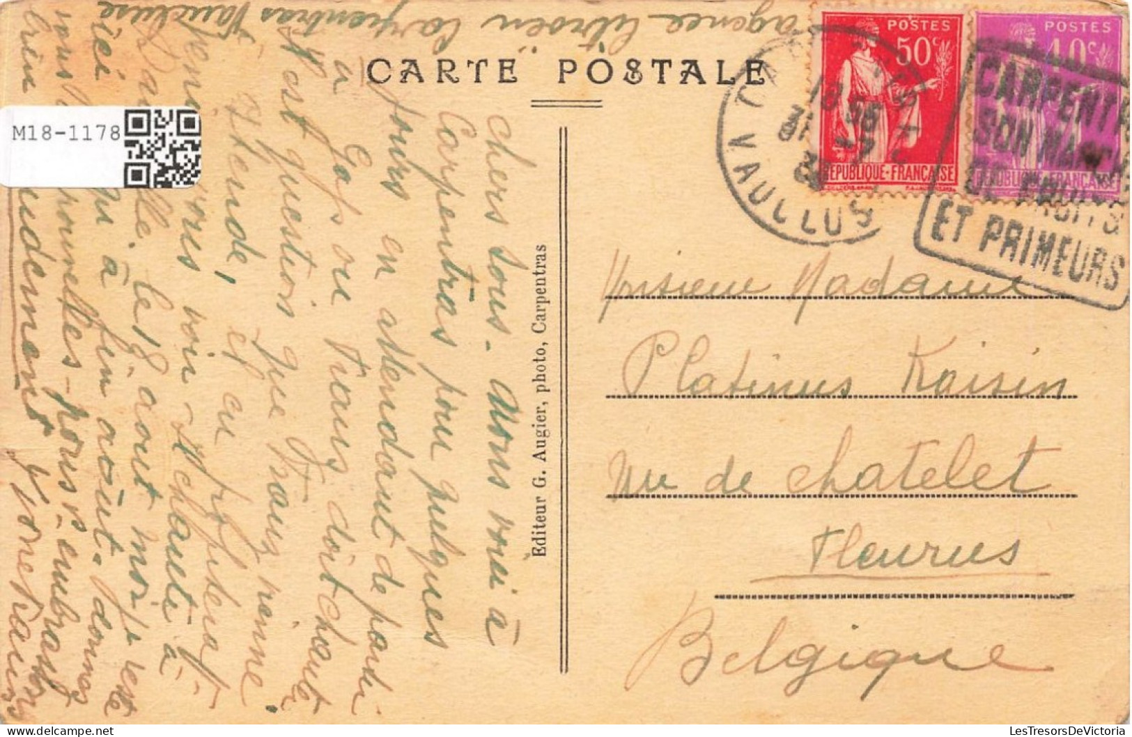 FRANCE - Carpentras - Porte D'Orange édifiée Au XIV-ème Siècle - Carte Postale Ancienne - Carpentras