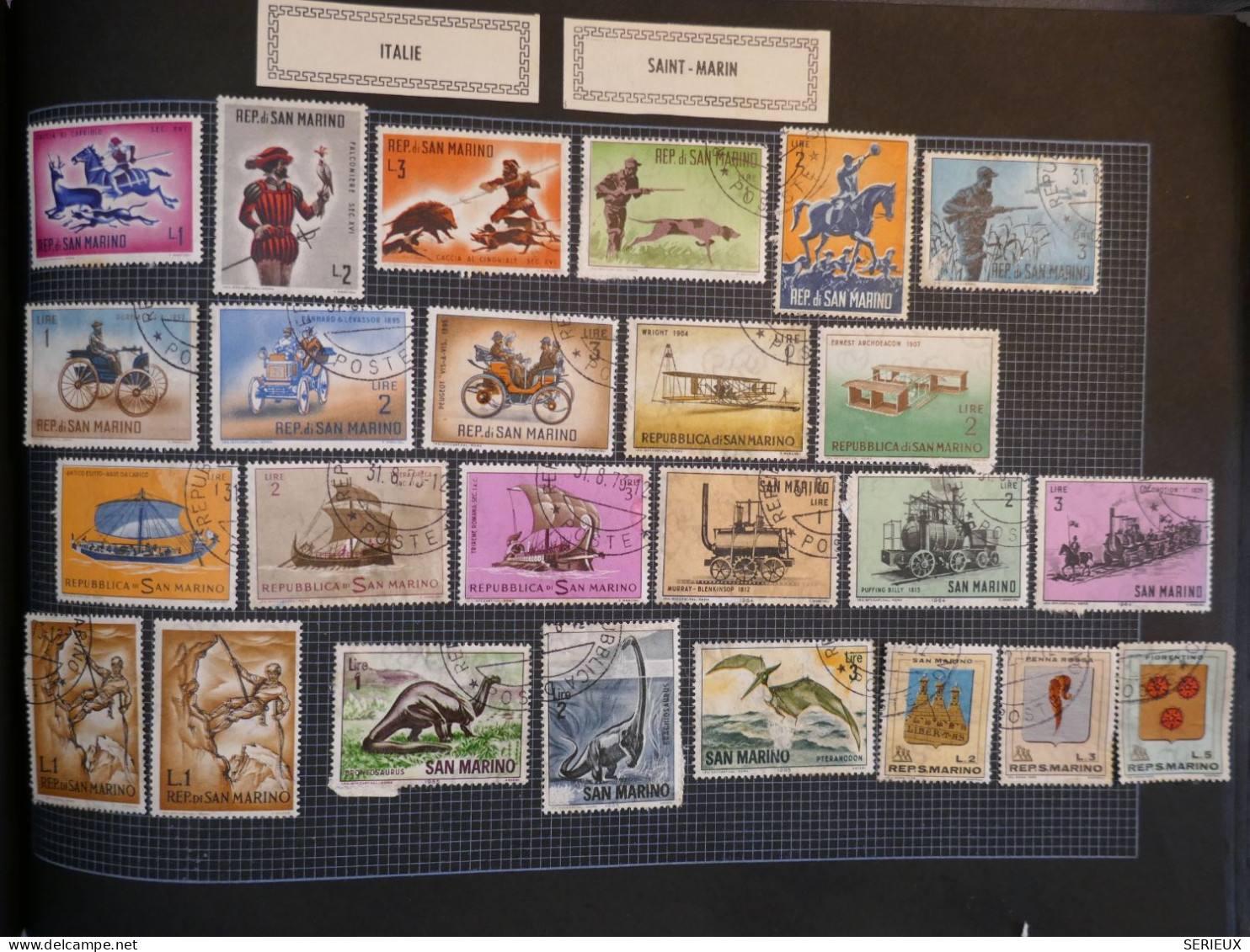 C. SAINT MARIN SAN MARINO TP OB ET NEUFS SUR CHARNIERES ENV. 1960 AFF. PLAISANT+++ - Used Stamps