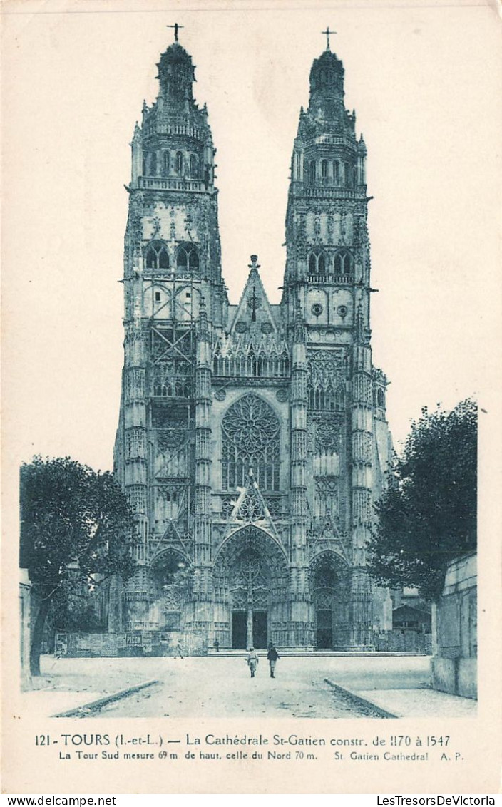 FRANCE - Tours - La Cathédrale Saint Gatien - Carte Postale Ancienne - Tours