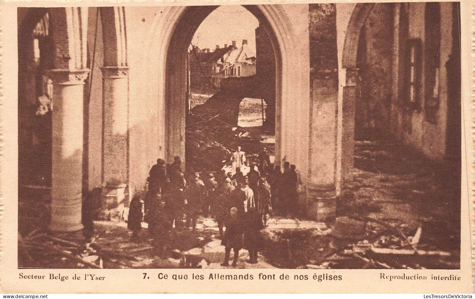 MILITARIA - Guerres - Autres - Ce Que Les Allemands Font Des églises - Carte Postale Ancienne - Guerres - Autres