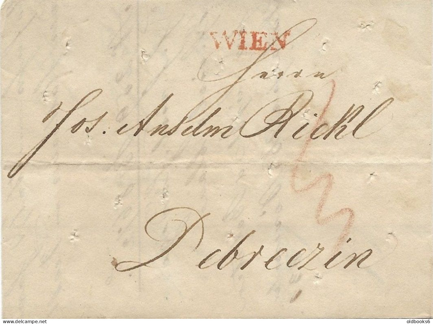 ÖSTERREICH 1831, Cholerabrief Von WIEN Nach Debrecin, Gerastelt Plus Ein Weiterer Brief - ...-1850 Préphilatélie