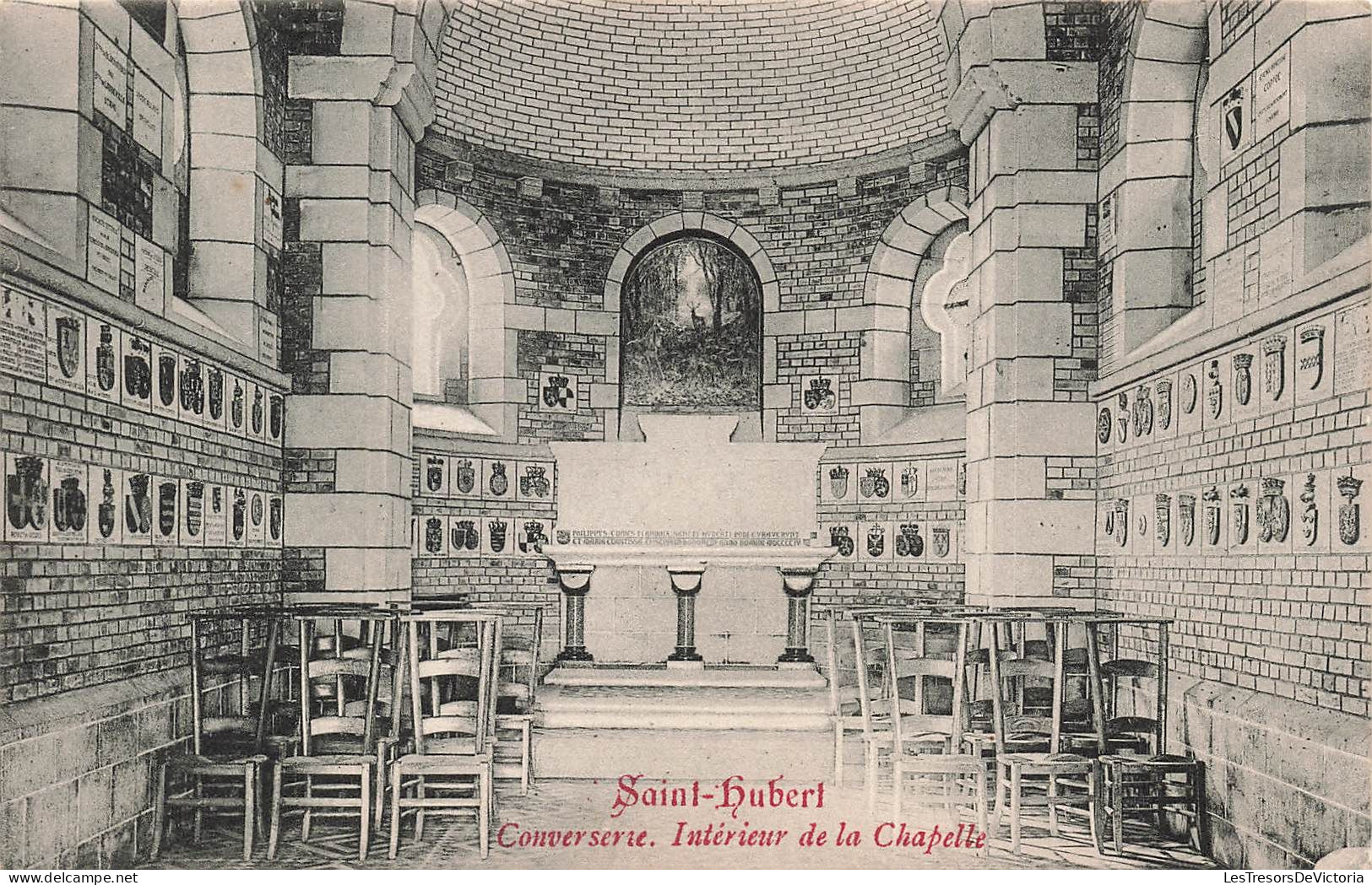 BELGIQUE - Saint Hubert - Converserie - Intérieur De La Chapelle - Carte Postale Ancienne - Saint-Hubert