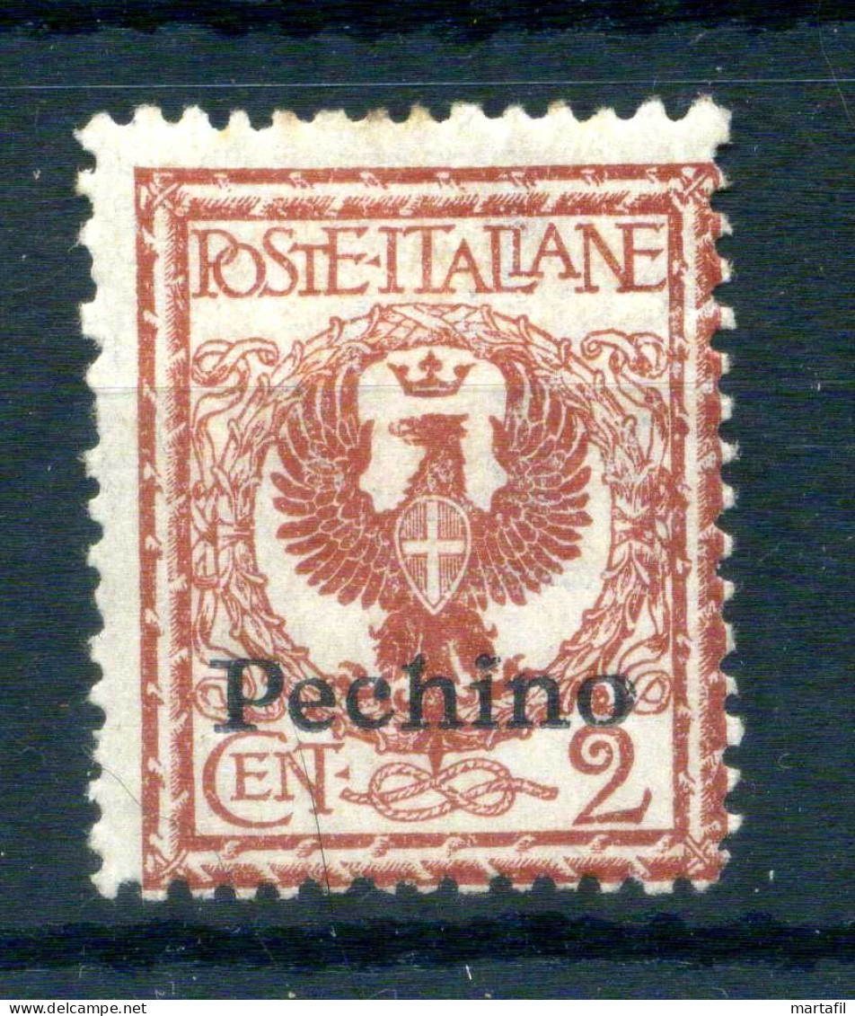 1917-18 LEVANTE Cina - Pechino N.9 2 Centesimi Rosso Bruno * - Pekin