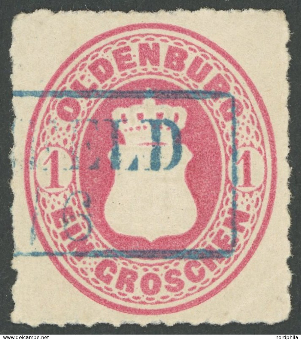 OLDENBURG 17B O, 1867, 1 Gr. Karmin, Durchstich 10, Pracht, Mi. 70.- - Oldenbourg